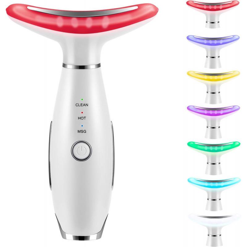 Neck and Face Vibrating Light Therapy Beauty Massager