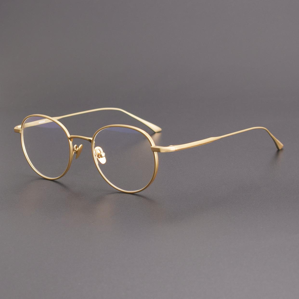 

Овальная оправа для очков из чистого титана в стиле ретро в японском стиле ручной работы