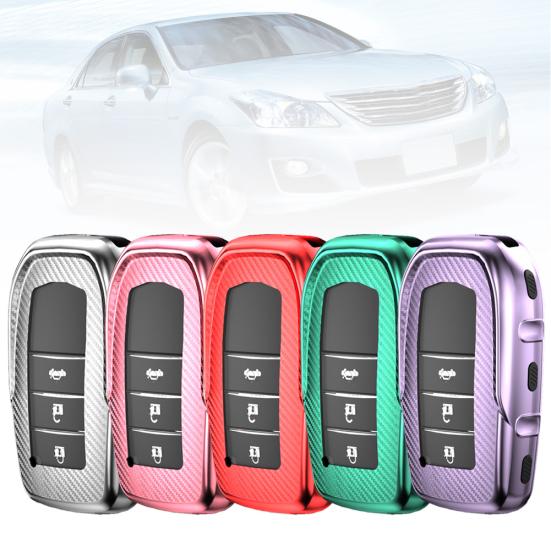 

Стильный защитный чехол для брелока из углеродного волокна для Toyota Corolla Camry