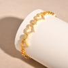 Heart Chain Bracelet Gold Plated Cubic Zirconia Dainty Stackable Jewelry Gift for Women Love Forever Jewelry
