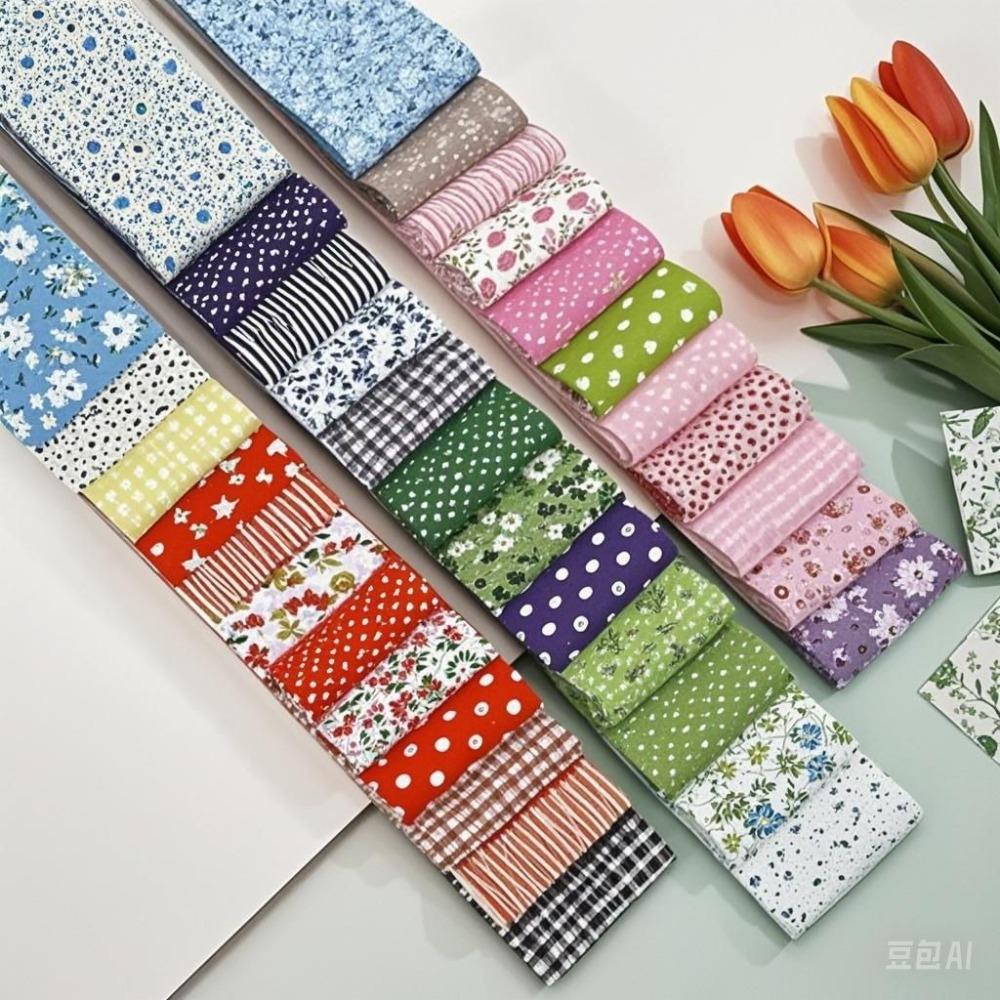 40Pcs Colorful Printed Precuts Fabric Jelly Rolls Sewing Material 6.5x50CM Patchwork Strips Cotton DIY Cotton Strip