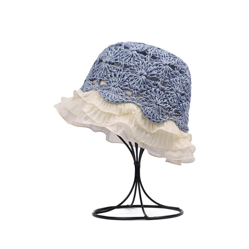 Womens Lotus Leaf Bucket Hats Ladies Anti UV Sunscreen Caps Foldable Outdoor Fisherman Hats Womens Lotus Leaf Bucket Hats Ladies Anti UV Sunscreen Caps Foldable Outdoor Fisherman Hats