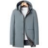 Spring and Autumn Mid-length Hooded Windbreaker Men's Jacket Youth Trendy Casual Jacket