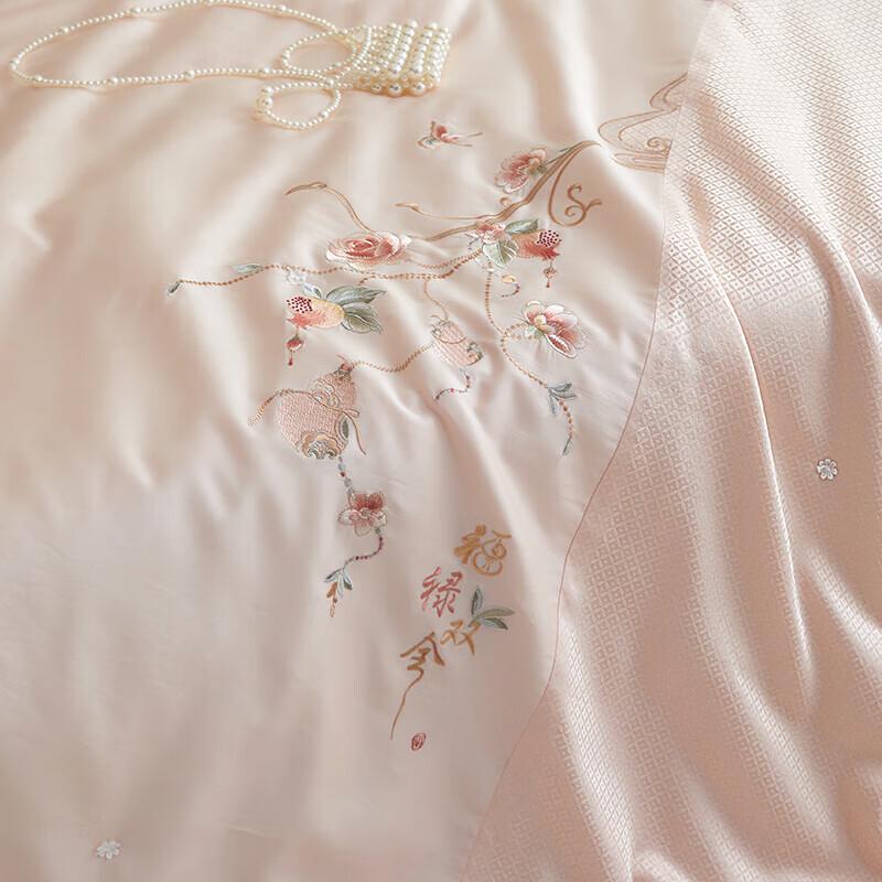 FIRS Tencel Cotton Tussah Silk Quilt with Su Embroidery