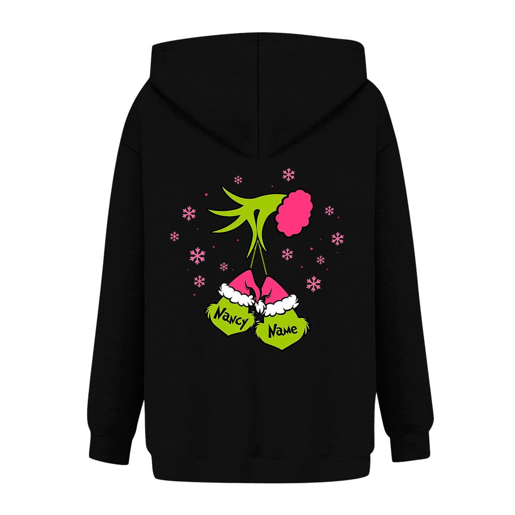 Women's Fashionable Casual Long-Sleeved Hooded Printed Sweatshirt