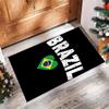Brazil national football team Printed Flannel Area Rug Non Slip Soft Polyester Floor Carpet Indoor Decor Mat for Bedroom Living Room Sofa