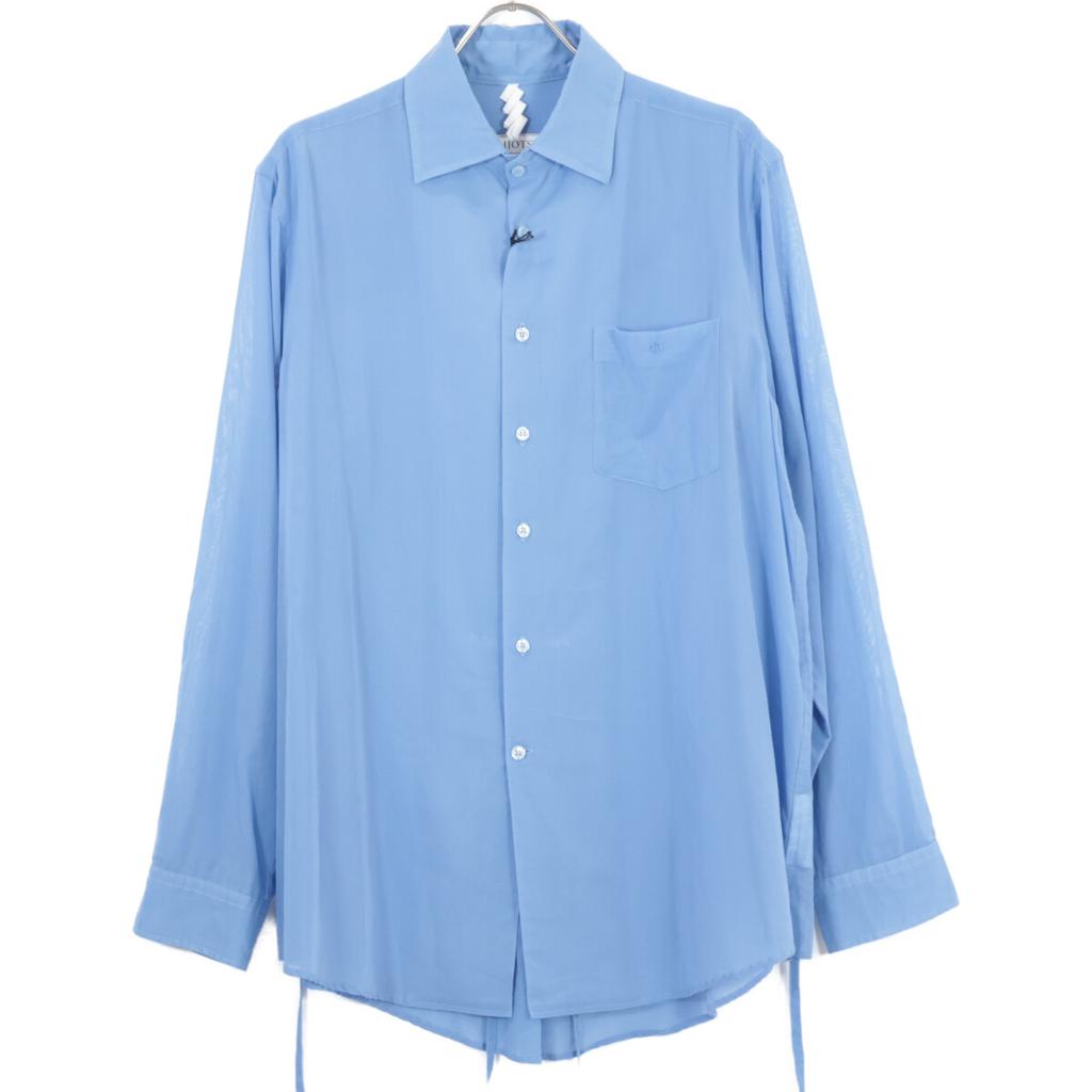 SOSHIOTSUKI [Excellent condition/Made In 2011] S23Stainless Steel01SH-B The Kimono Breasted Shirt Long Sleeve Shirt Tops 44 SAXEUsed