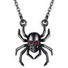 New Halloween Simple Spider Skull Pendant Punk Three-dimensional Insect Necklace Necklace