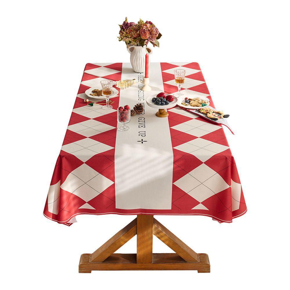 Festive Red Plaid Tablecloth for Christmas, New Year, & Weddings