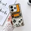 Game Console Fashion Boy Plating Phone Case For Xiaomi Redmi Note 14 15 Pro Plus 13 12 11 11S 11T 10 9S 9 5G Anti-Fall Airabag C