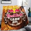 New York Red Bulls Printed Flannel Blanket, soft throw for bedroom sofa, washable,soccer fan merchandise, great gift.