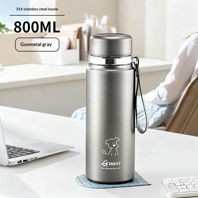 

Gianxi Insulated Cup Large Capacity Winter Tea Cup 316 Stainless Steel Cup High-End Business Water Cup Insulated Bottle 800-1000ml