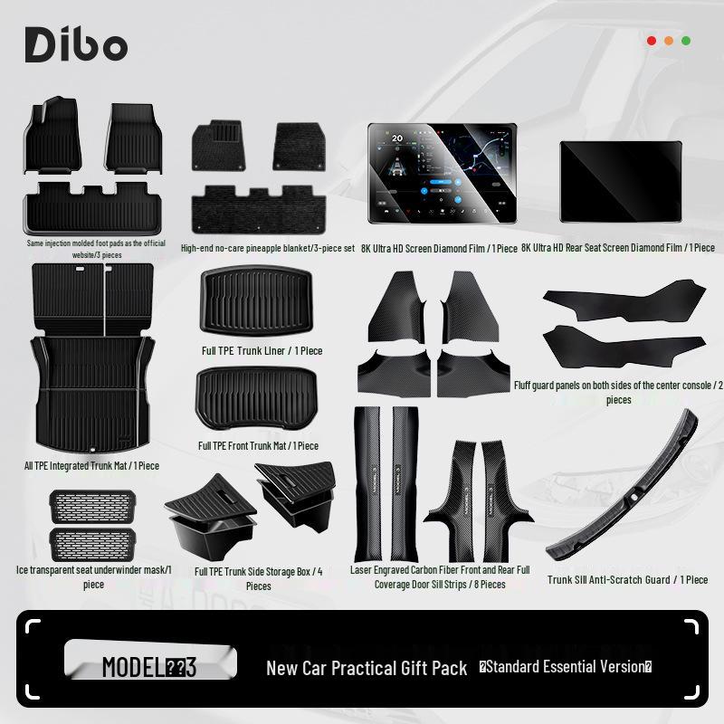 DiBo Silicone Frame Screen Protector for Tesla Model 3/Y Interior Modification