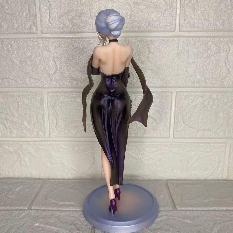 HKS Lady Figurine - Cute Girl Anime Peripheral, 2D Character Statue Toy, Trendy Collectible Display, Cross-Border Model Gift