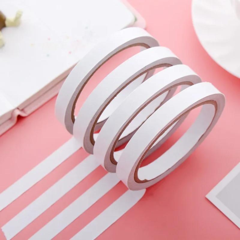 

New 120cm*1cm Double-sided Tape White Super Strong Double-sided Tape DIY Handbook Sticker Notebook Decoration Student Supplies