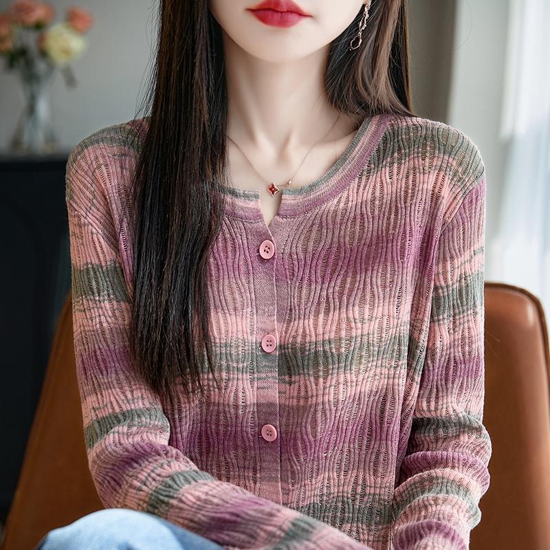 Cardigan ușor, 50% lână, 50% mătase de dud, pentru femei - tricotaje versatile pentru 4 sezoane pentru confort și stil pe tot parcursul anului