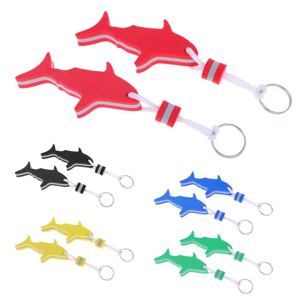 Shark Floating Keychain EVA Foam Water Key Float Key Ring for Canoeing Sailing Surfing Seaside