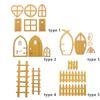 Kit Wood Ornament Doll House Dollhouse Garden Miniature Fairy Elf Door Micro Landscape Wooden Craft
