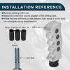 TUCKBOLD Car Shift Silver 1 with 3 Durable Knob, Tone, Set, Universal, Resin/Aluminum Alloy, Adapters,