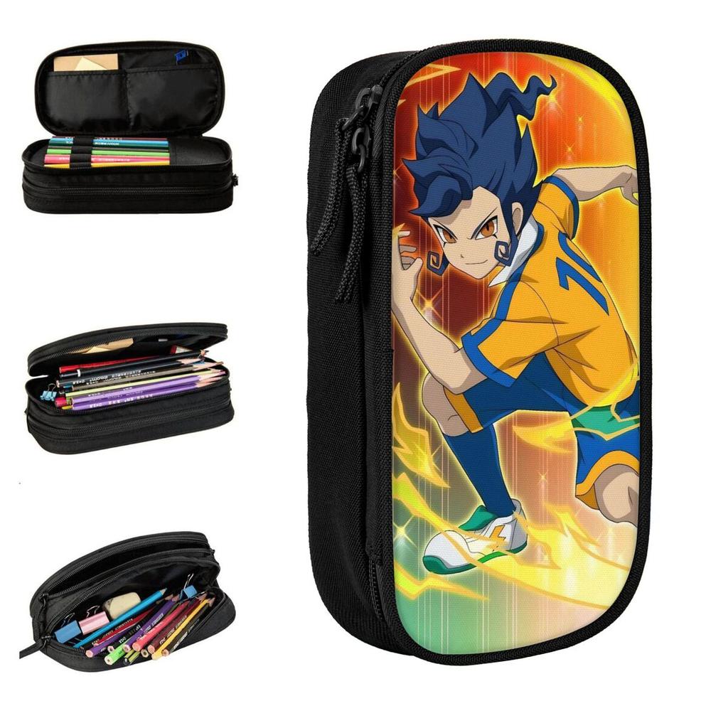 Anime Tsurugi Kyousuke Inazuma Eleven Pencil Cases Pencil Box Pen Box for Girls Boys Bags Students School Gift Stationery
