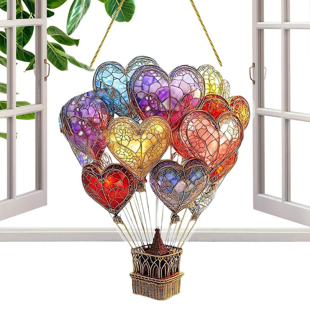 Acryl Flacher Anhänger Liebesballon Heißluftballon Laterne Valentinstag Dekoration Für Zuhause Rasen Garten Veranda Hof Ornamente