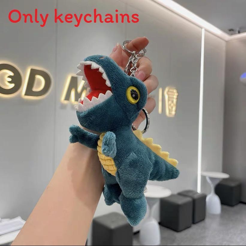 T Rex Dinosaur Plush Key Holder With Embroidery Design For Bag Decor Gifts And