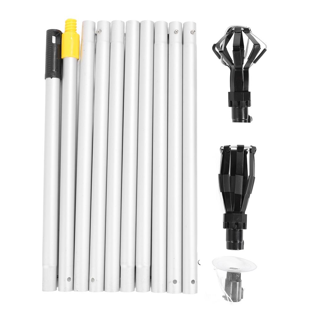 12FT Pærebytter Verktøy for fjerning av pærer i høyt tak Koblingsstang med 2 gripkurver og sugeko