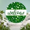 2D Flat 20cm Happy St.patrick's Day Welcome Sign Wooden Wall Hanging Decor - Car Balloon Universal Holiday Wooden Pendant, Home Decoration, Welcome