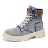 Autumn and winter new denim Martin boots large size outdoor boots high top
