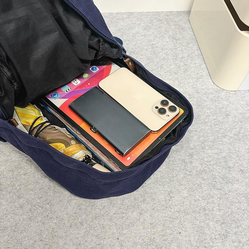 Junior Senior High School Student Schoolbag Women's Large Capacity Travel Backpack Men's Canvas Backpack