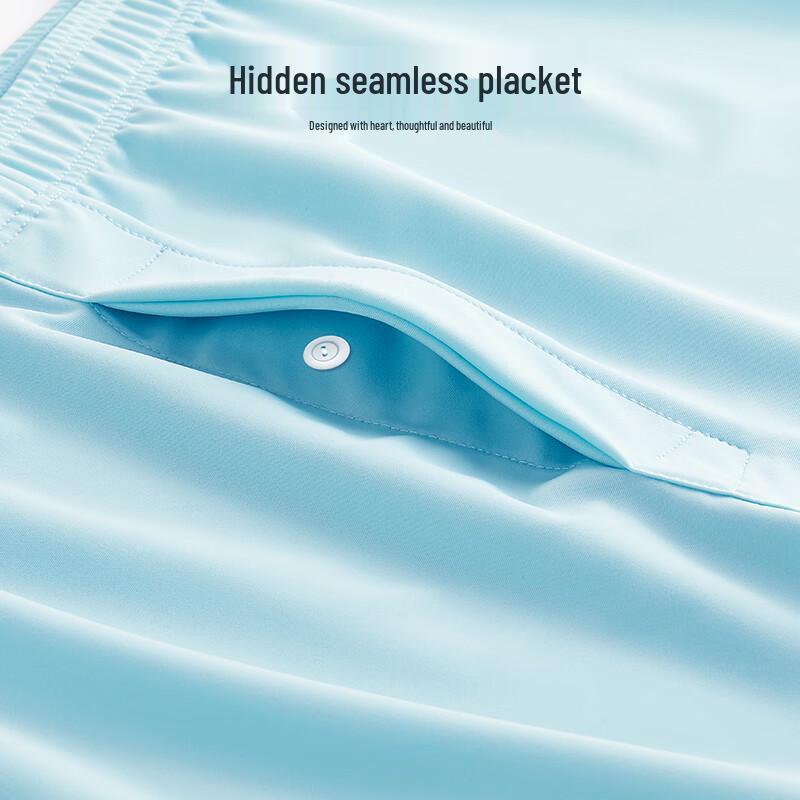 Langsaha Men's Ice Silk Loose Boxer Shorts