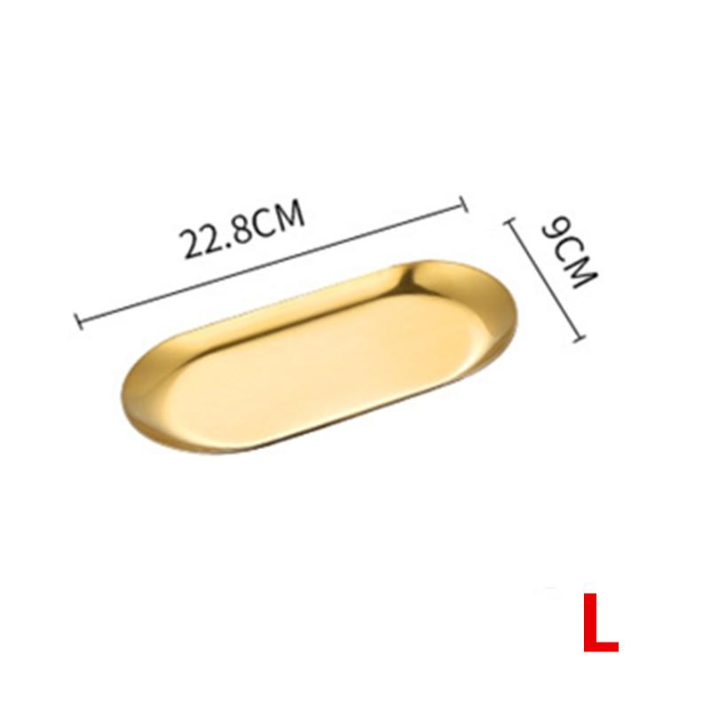 S/L Gold Edelstahl Nailart Ausrüstung Platte Kosmetik Aufbewahrungstablett Arzt Chirurgisch Dental Tablett Nagel Schale Maniküre Werkzeuge
