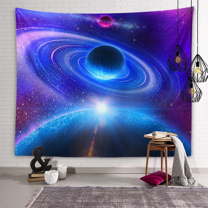 Snow Mountain Aurora Tapestry Galaxy Star Wall Art Decoration Dormitory Room Aesthetics Living Room Bedroom Home Decoration
