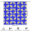Bright Floral Shower Curtain Decorative Bath Mat Non-Slip Waterproof Bathroom Liner For Home Decoration Blue White Frangipani 3D