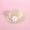 Adjustable Pet Sun Hat With Pearl Flower Lace Bow Daisy Pom Cats Dogs Fashion Accessory