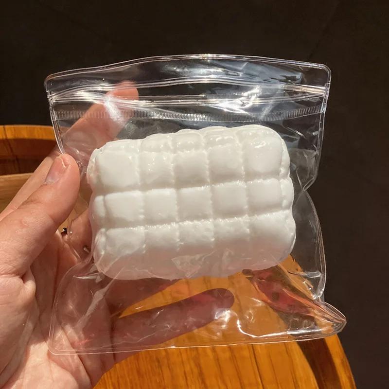 Milk White Square soft pillow DIY Creative Stress Relief Toy Squeeze Pinch Toy Fun Anti-stress Sensory kids Toy simulation gifts
