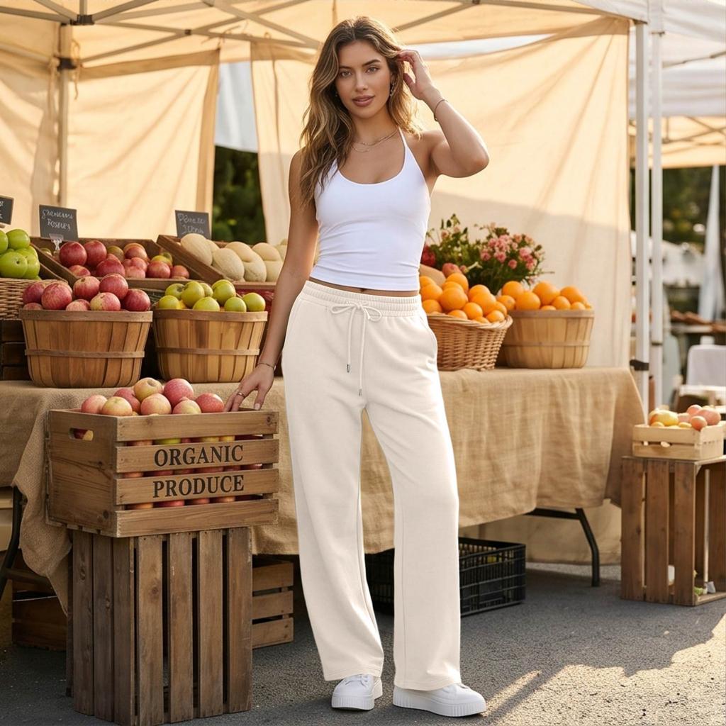 Women's Casual Wide Leg Sweatpants for and Everyday Wear