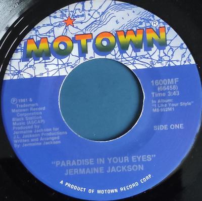 7-inch plaat JERMAINE JACKSON - Paradise In Your Eyes 1600MF MOTOWN 1981 VS Dance & Electronica Gebruikt