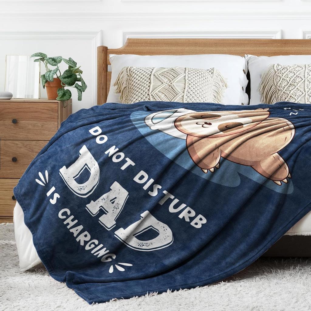 Süße Faultier Papa Decke Nicht Stören Papa Lädt Lustige Fleece Überwurf Geschenk für Vater Vatertag Geschenk Heimdeko