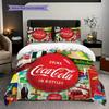 Cocacola Bottles Ice Bucket Threepiece Set 1 Duvet Cover 2 Pillowcase Without Core Bedding Set Soft And Comfortable
