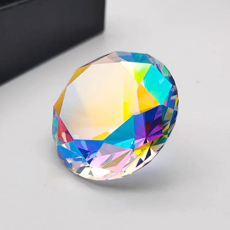 10 pezzi Diamante di Cristallo Multicolore Decorazioni per la Casa Decorazioni per Matrimoni per Festa di Compleanno per Bambini Tavola, Fermacarte a Forma di Diamante