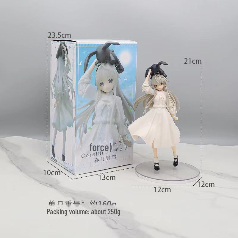 Handmade Cat Girl Eating Fish Soybean Powder Model – Cute and Beautiful Design