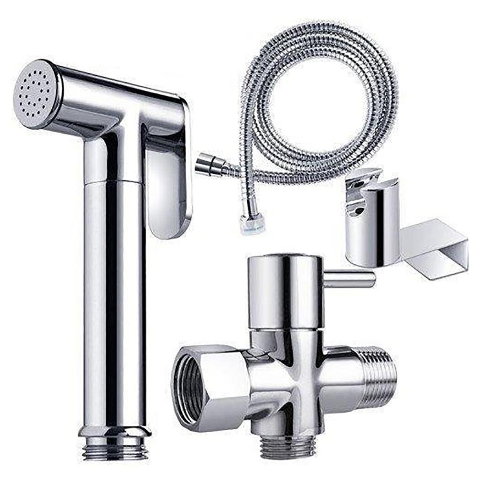 Handheld Brass Bidet Sprayer with Hose Italy Health Faucet Shattaf for Toilet & Cloth Diaper Washer