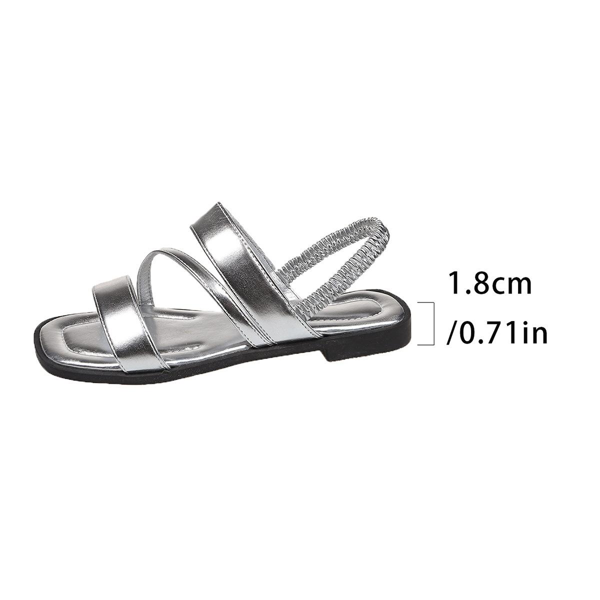 

Summer Women Soft Pu Leather Flat Shoes Fashion Open Toed Minimalist Roman Sandals De Mujer Women Beach Footwear 43