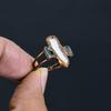 Mother Of Pearl Handmade Gemstone Ring, Copper Electroformed Ring Antique Jewelry, Adjustable Ring Engagement Gift