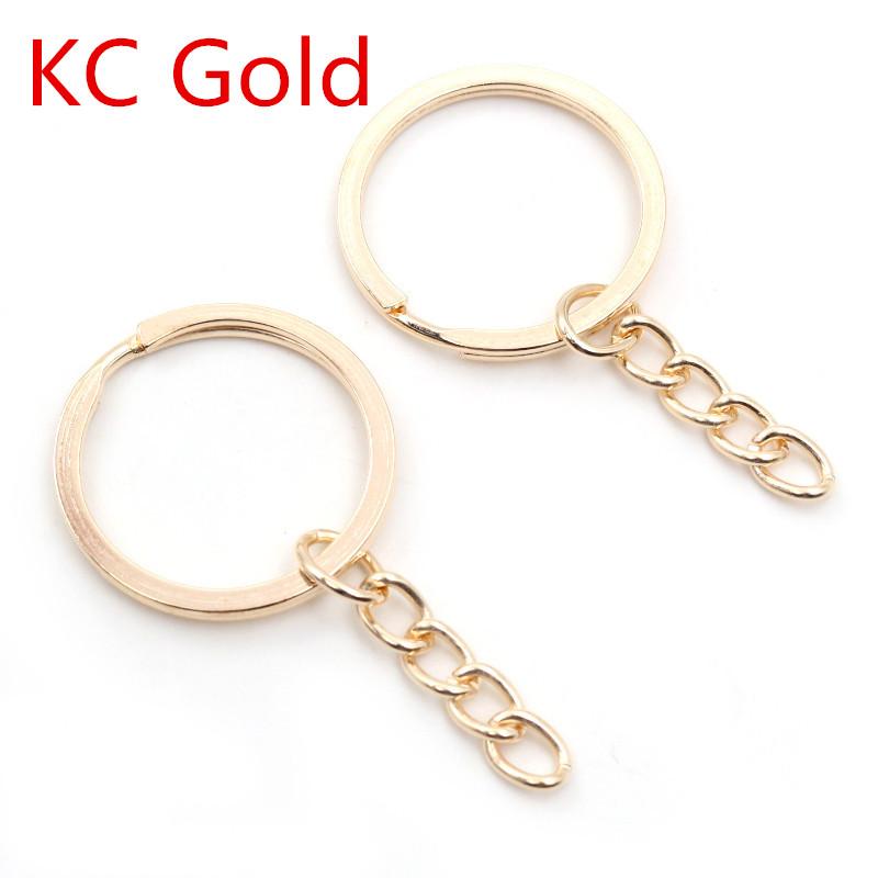 20 Pezzi 25-30mm Anello Portachiavi Portachiavi Dorato Argentato Chiusura Componenti Portachiavi Anello Diviso Anello Portachiavi Placcato Per Creazione di Gioielli