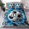 Jungen Teens Fußball Bettwäsche Set Fußballfeld Tor Bettbezug Sommer Team Sport Spiel Bettbezug Fantasy Blasen Steppdeckenbezug