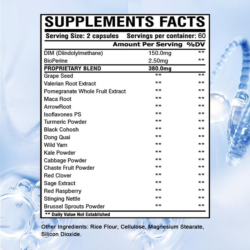 Integratore DIM Complex 20 Ingredienti Chiave per Donne Supporto all'Equilibrio Estrogenico e al Benessere Ormonale
