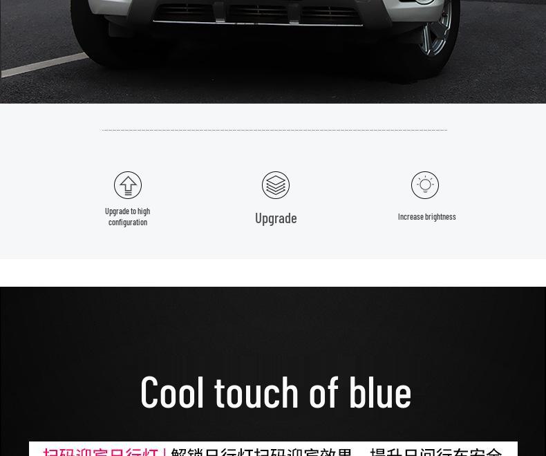 09-11 Toyota Highlander Matrix LED Headlight Assembly with Ice Blue LED DRL