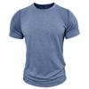 Magliette estive casual da uomo con scollo a giro, vestibilità attillata, a maniche corte, basiche, solide, da allenamento, traspiranti, sportive, traspiranti, per uomo